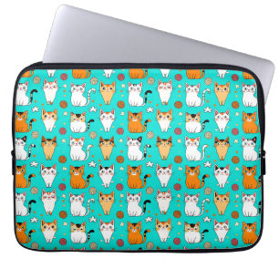 Funda Para Portátil Patrón de gato adorable con gatos coloridos y bola
