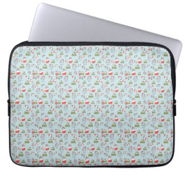 Funda Para Portátil Patrón de gatos de Navidad lindos – Diseño festivo