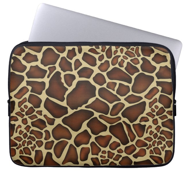 Funda Para Portátil Patrón de Giraffe Manga de portátil (Frente)