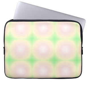 Funda Para Portátil Patrón de gradiente óptico 3D blanco Rosa verde pá
