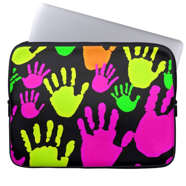 Funda Para Portátil Patrón de graffiti de huellas digitales (Frente)
