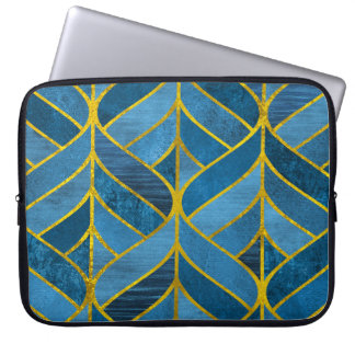 Funda Para Portátil Patrón de grifo azul dorado