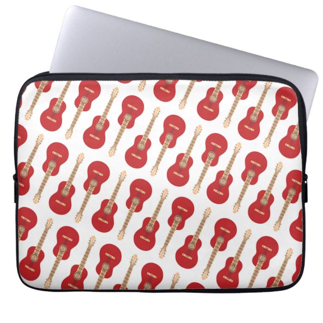Funda Para Portátil Patrón de guitarra roja (Frente)