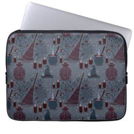 Funda Para Portátil Patrón de Halloween embrujado a la luz de la luna