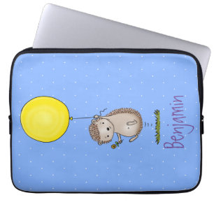 Funda Para Portátil Patrón de hedgehog y personalizado de globos