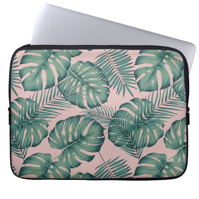 Funda Para Portátil Patrón de hoja tropical (Frente)