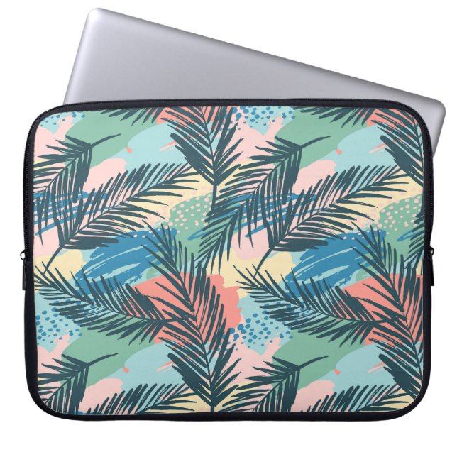 Funda Para Portátil Patrón de hoja tropical pastoral (Frente)
