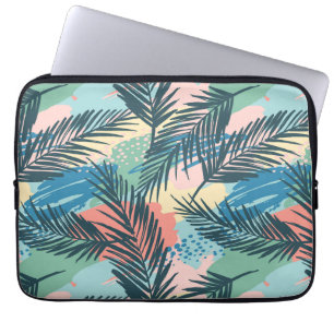 Funda Para Portátil Patrón de hoja tropical pastoral