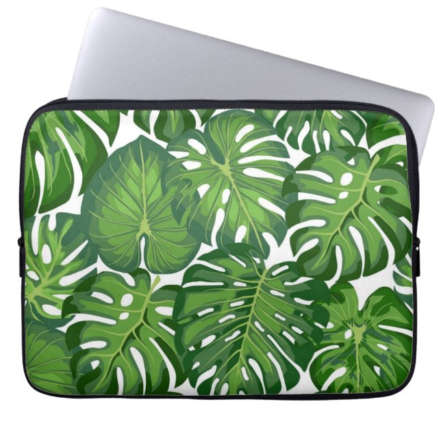 Funda Para Portátil Patrón de hojas (Frente)