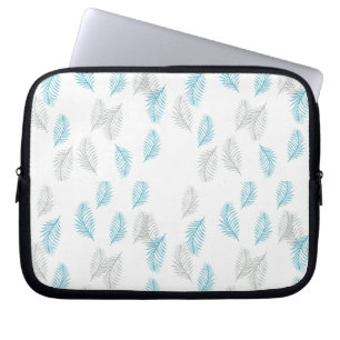 Funda Para Portátil Patrón de hojas azules y grises