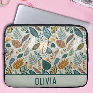 Funda Para Portátil Patrón de hojas botánicas elegante moderno
