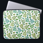 Funda Para Portátil Patrón de hojas de color verde agua. Floral verde<br><div class="desc">La vegetación acuática deja la manga de la laptop patrón. Por favor,  contáctame si necesitas artículos adicionales.</div>