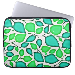 Funda Para Portátil Patrón de hojas de elegancia Vivid