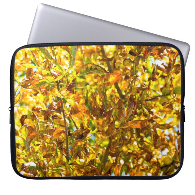 Funda Para Portátil Patrón de hojas de otoño (Frente)