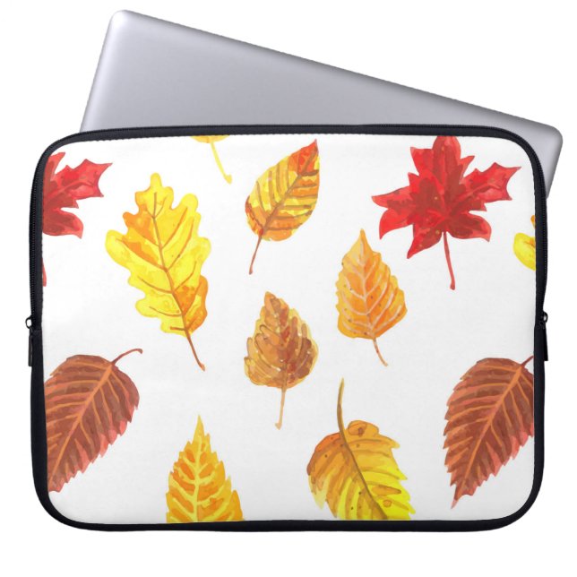 Funda Para Portátil Patrón de hojas de otoño (Frente)