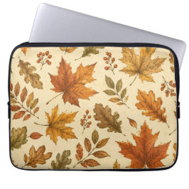 Funda Para Portátil Patrón de hojas de otoño | Foliaje de otoño en acu