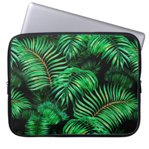 Funda Para Portátil Patrón de hojas de palma verdes