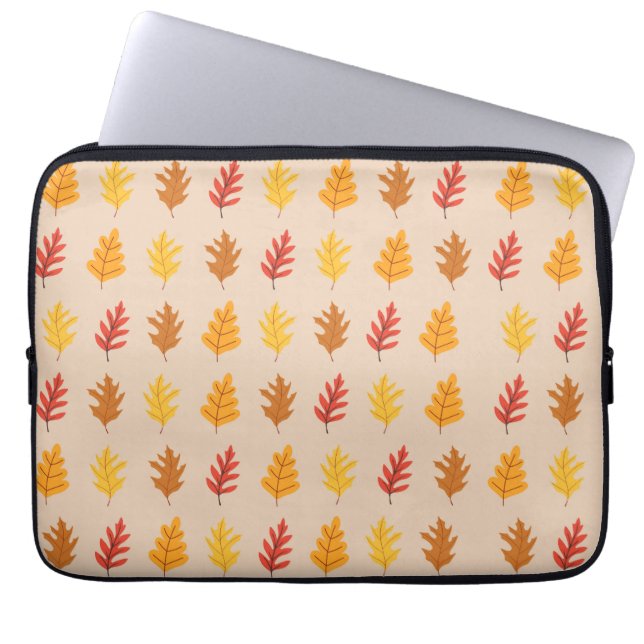 Funda Para Portátil Patrón de hojas de roble (Frente)