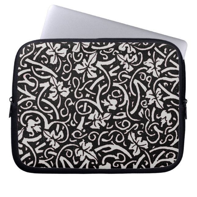 Funda Para Portátil Patrón de hojas de vino de William Morris Grapevin (Frente)