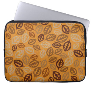 Funda Para Portátil Patrón de hojas marrones lindas