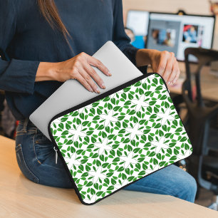 Funda Para Portátil Patrón De Hojas, Patrón De Hojas, Hojas Verdes