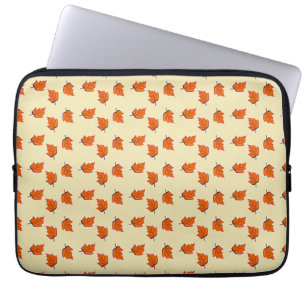 Funda Para Portátil Patrón de hojas secas marrones