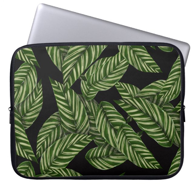 Funda Para Portátil Patrón de hojas tropicales (Frente)