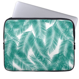 Funda Para Portátil Patrón de hojas tropicales verdes