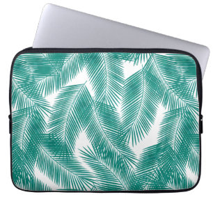 Funda Para Portátil Patrón de hojas tropicales verdes