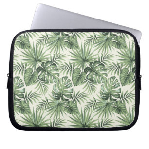 Funda Para Portátil Patrón de hojas tropicales verdes
