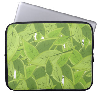 Funda Para Portátil Patrón de hojas verdes