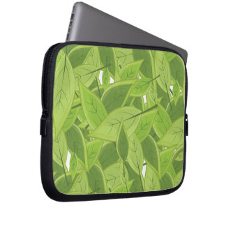 Funda Para Portátil Patrón de hojas verdes