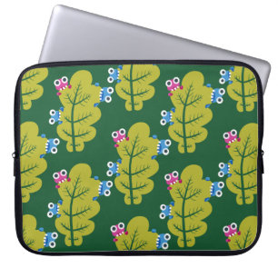 Funda Para Portátil Patrón de hojas verdes pequeñas