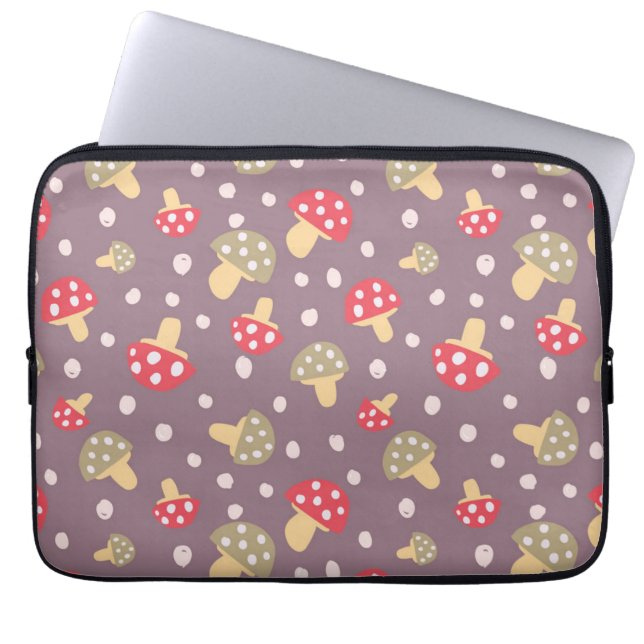 Funda Para Portátil Patrón de hongos (Frente)