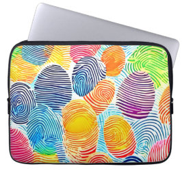 Funda Para Portátil Patrón de huellas digitales coloridas