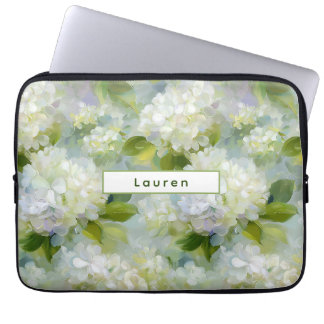 Funda Para Portátil Patrón de Hydrangea de Painterly