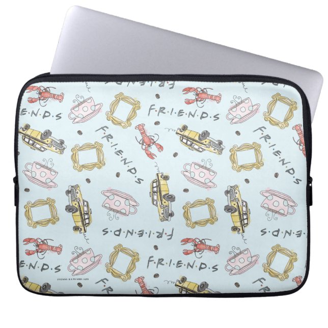 Funda Para Portátil Patrón de iconos de acuarela de FRIENDS™ (Frente)