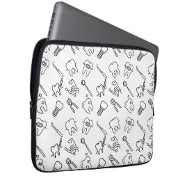 Funda Para Portátil Patrón de Iconos Dentales Minimalistas Estéticos p