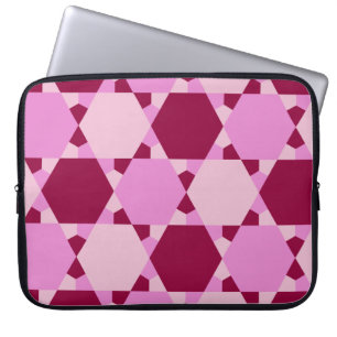 Funda Para Portátil Patrón de ilusión óptica del triángulo rosado gira
