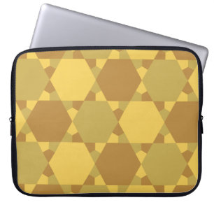 Funda Para Portátil Patrón de ilusión óptica Estrella de arena marrón