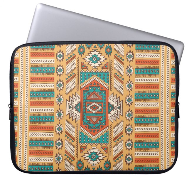 Funda Para Portátil Patrón de ilustracion inmaculado étnico tribal (Frente)