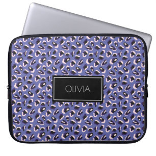 Funda Para Portátil Patrón de impresión de animales púrpura brillante 
