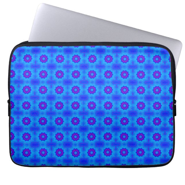 Funda Para Portátil Patrón de impresión en África azul y púrpura (Frente)