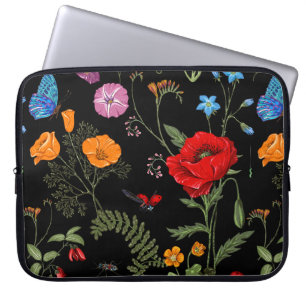 Funda Para Portátil Patrón de infiltración de verano. Maleta botánica