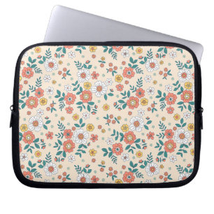Funda Para Portátil Patrón de jardín de flores de coral