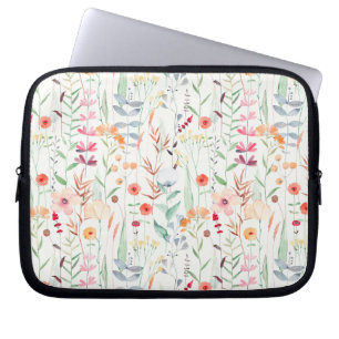 Funda Para Portátil Patrón de jardín de flores de Pastel