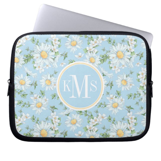 Funda Para Portátil Patrón de jardín de flores Pastel Daisy (Frente)