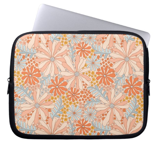 Funda Para Portátil Patrón de jardín de flores retro (Frente)