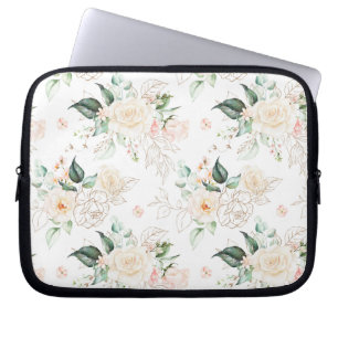 Funda Para Portátil Patrón de jardín floral Rosa