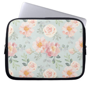 Funda Para Portátil Patrón de jardín rosa rosa pastel